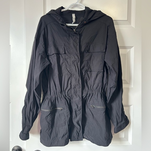 Athleta Black Outpost Utility Jacket Sz Large - Picture 1 of 6